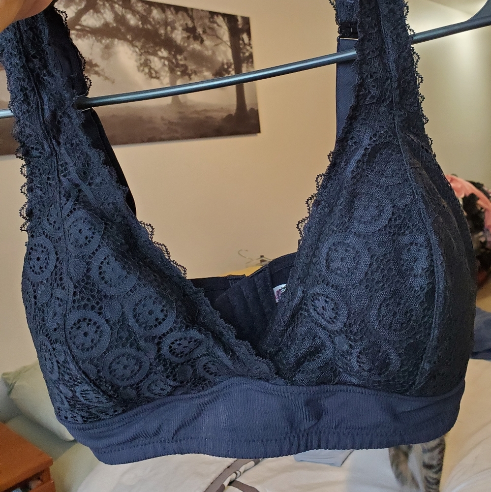 Black lace bralette